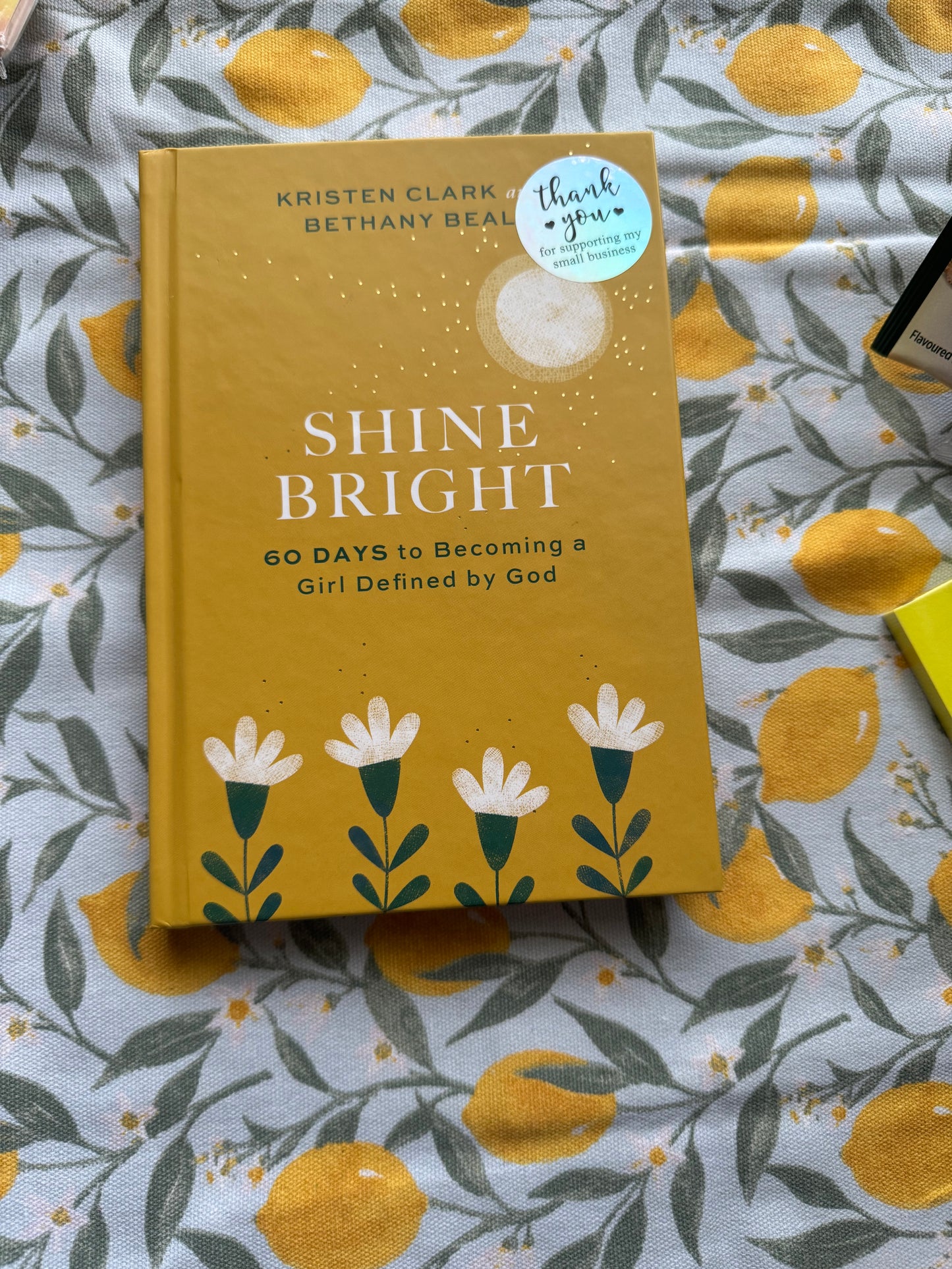 🍋 Born to Shine – Lemon Canvas Tote Book Bundle ✨