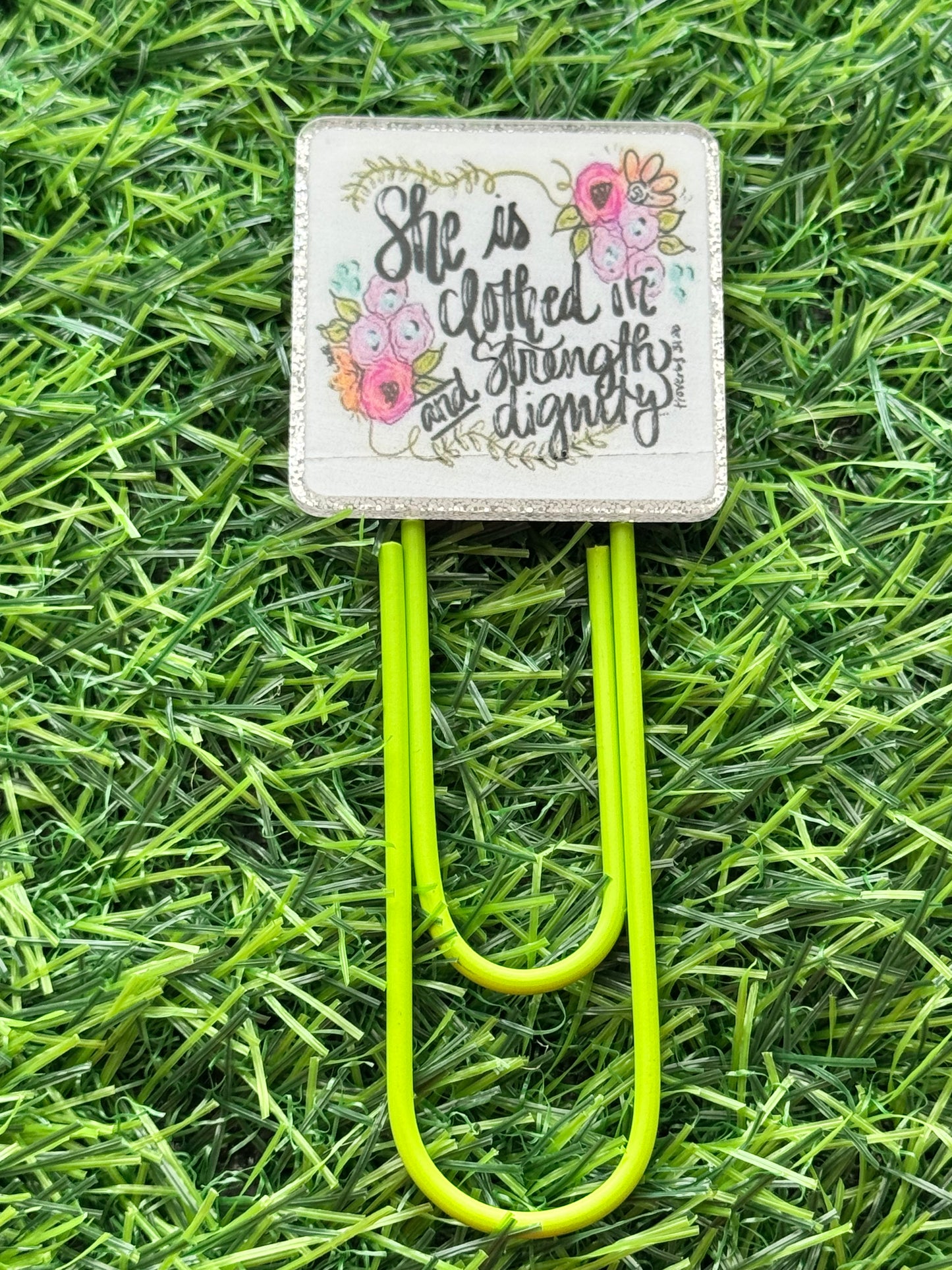Acrylic Jumbo Paper Clip Bookmarks