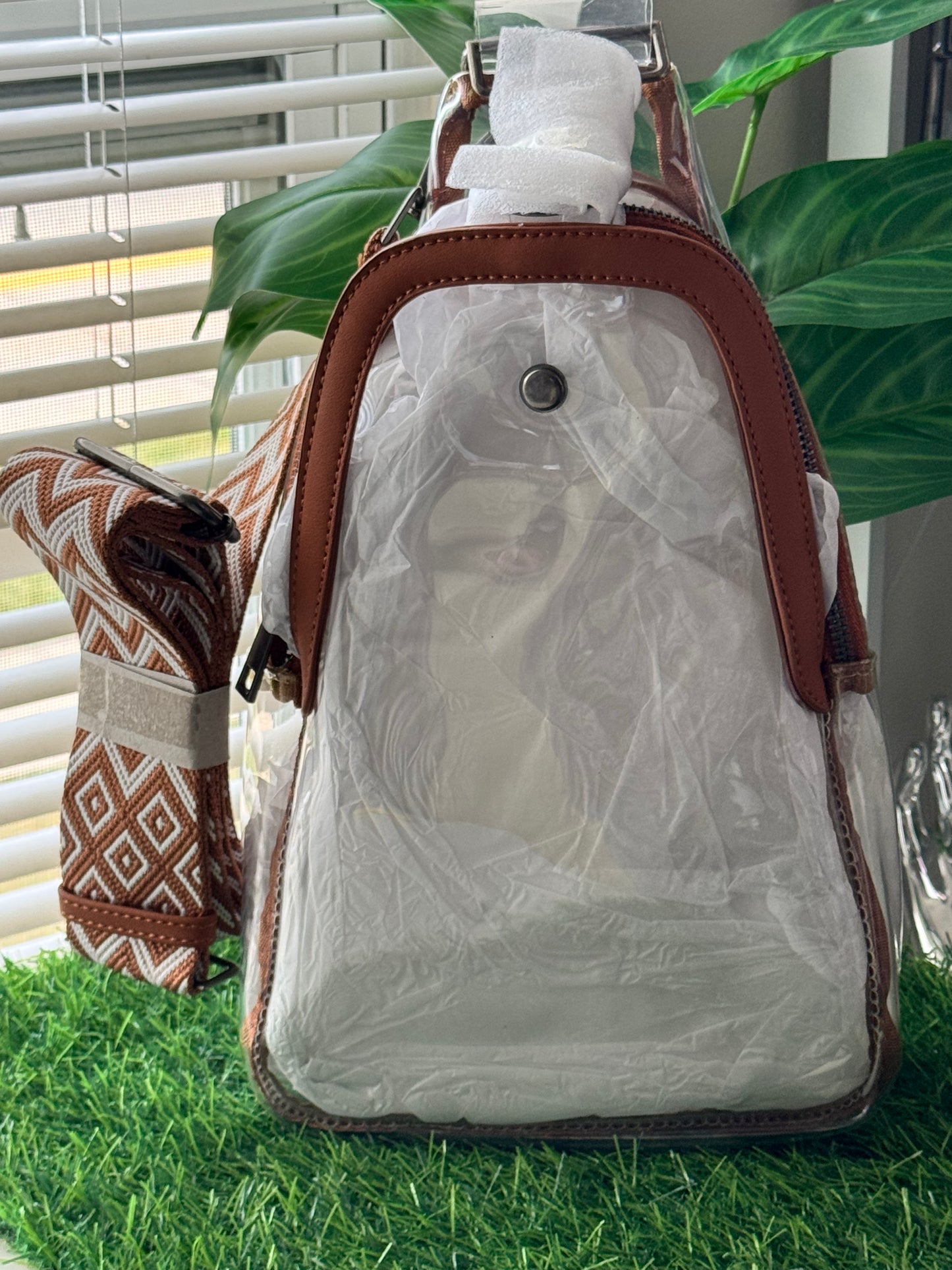 Clear Stadium Crossbody Sling Bag | Stadium Approved | Football & Concert Bag
