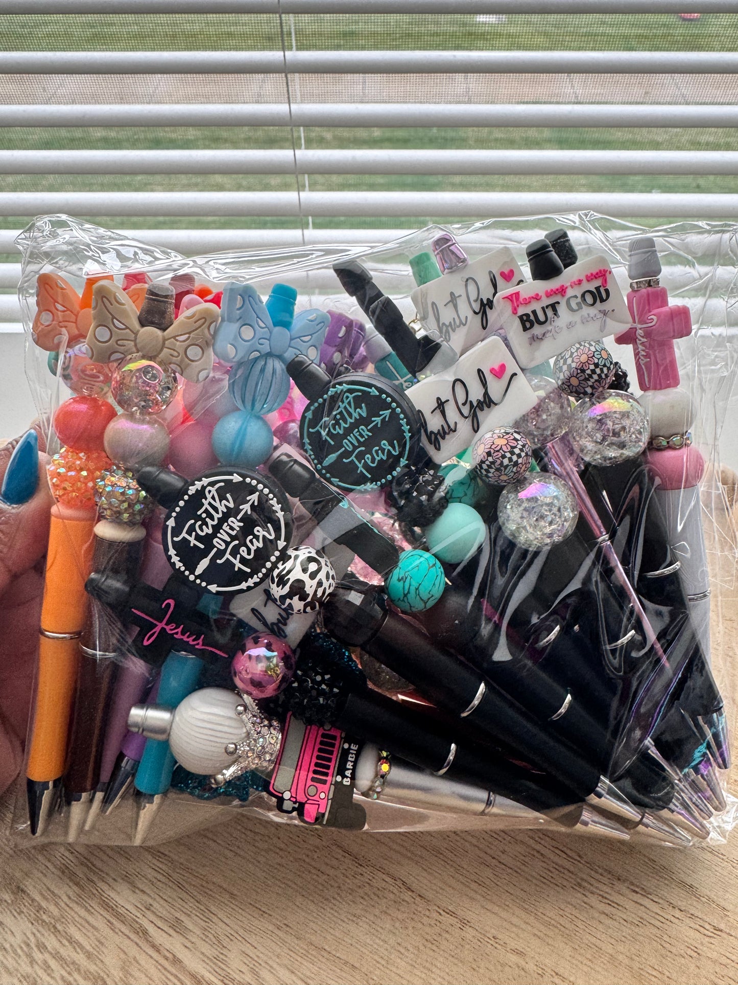 BEADED PENS- (random mix)