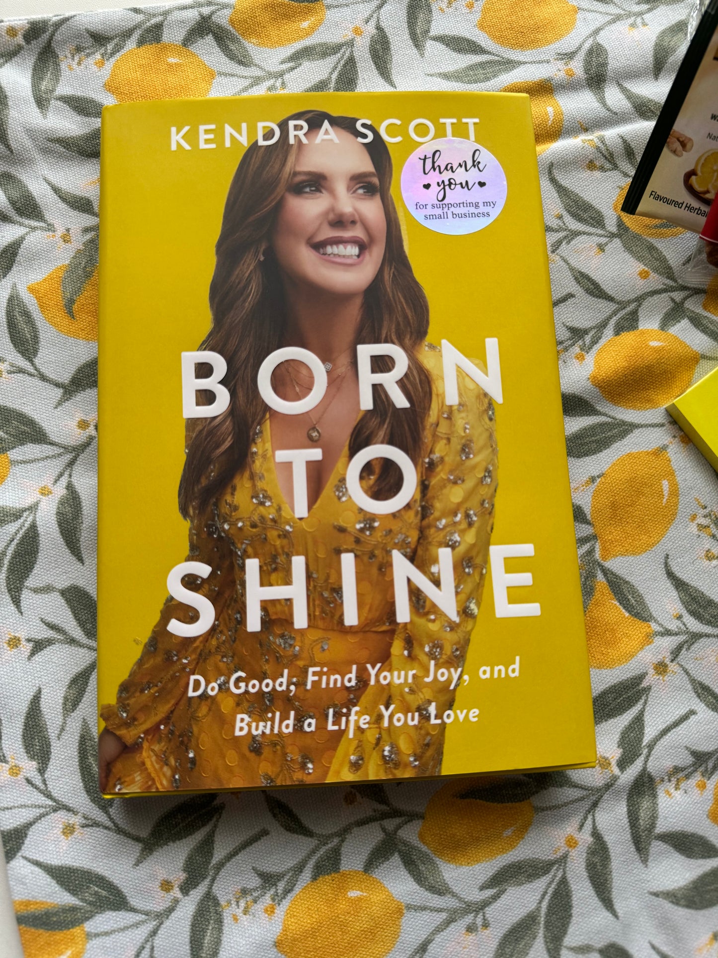 🍋 Born to Shine – Lemon Canvas Tote Book Bundle ✨