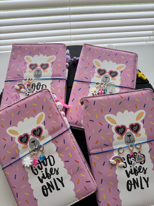 🦙✨ Llama “Good Vibes Only” Traveler’s Journal Set ✨🦙