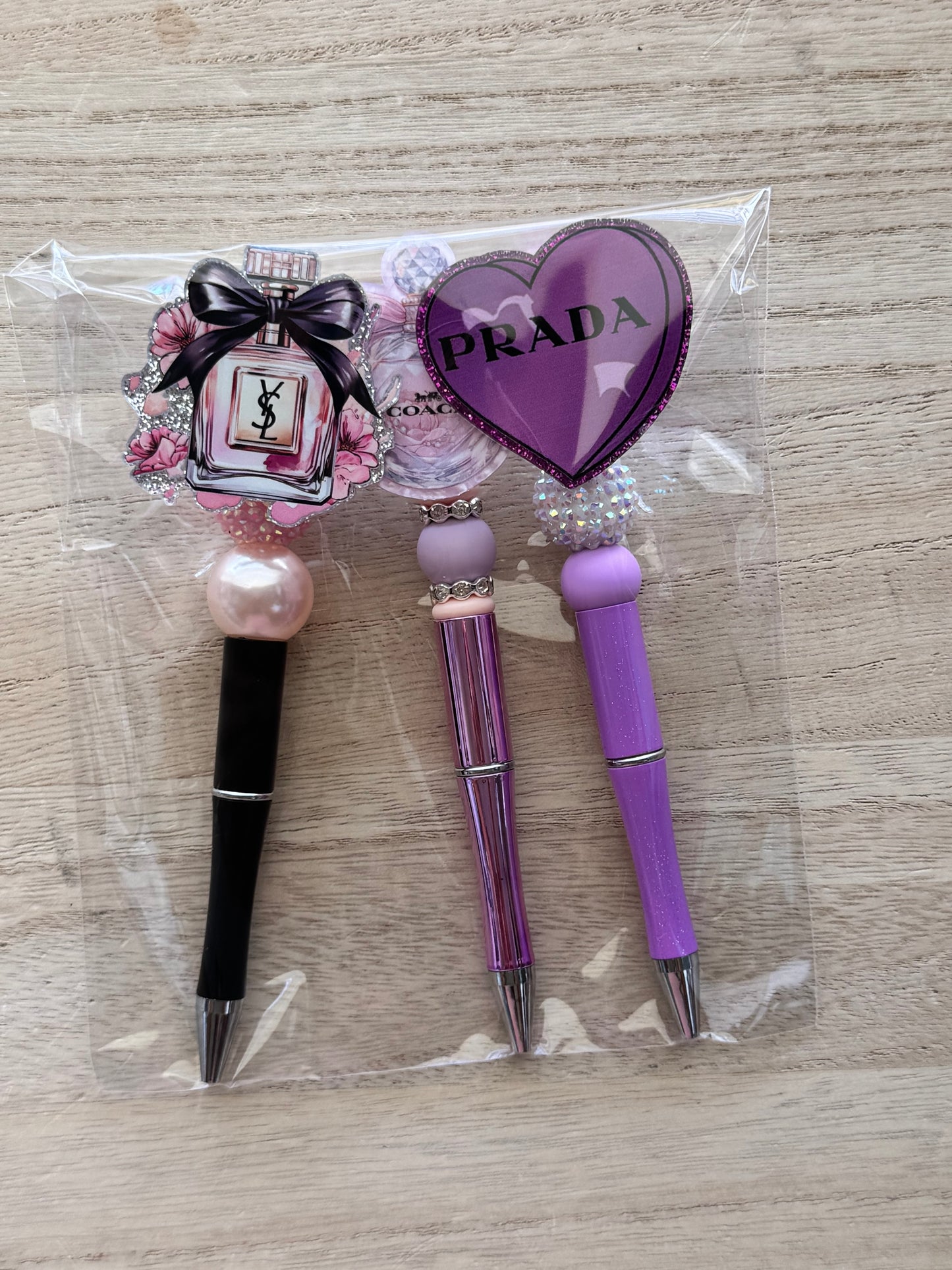 Acrylic Beaded Pen Set (Pack of 3)