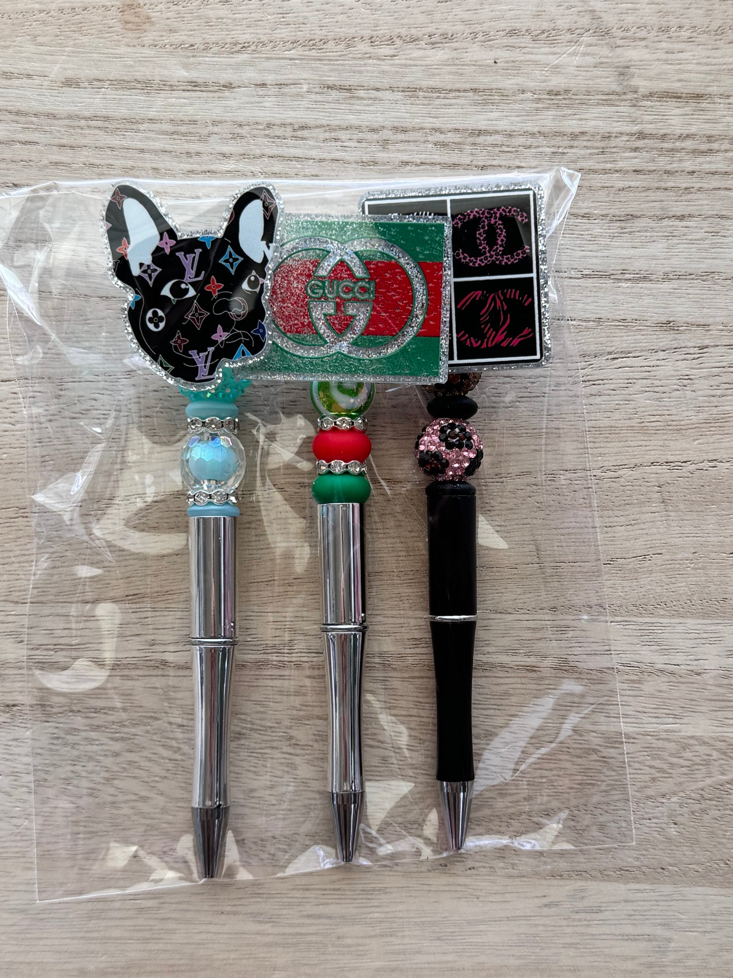 Acrylic Beaded Pen Set (Pack of 3)