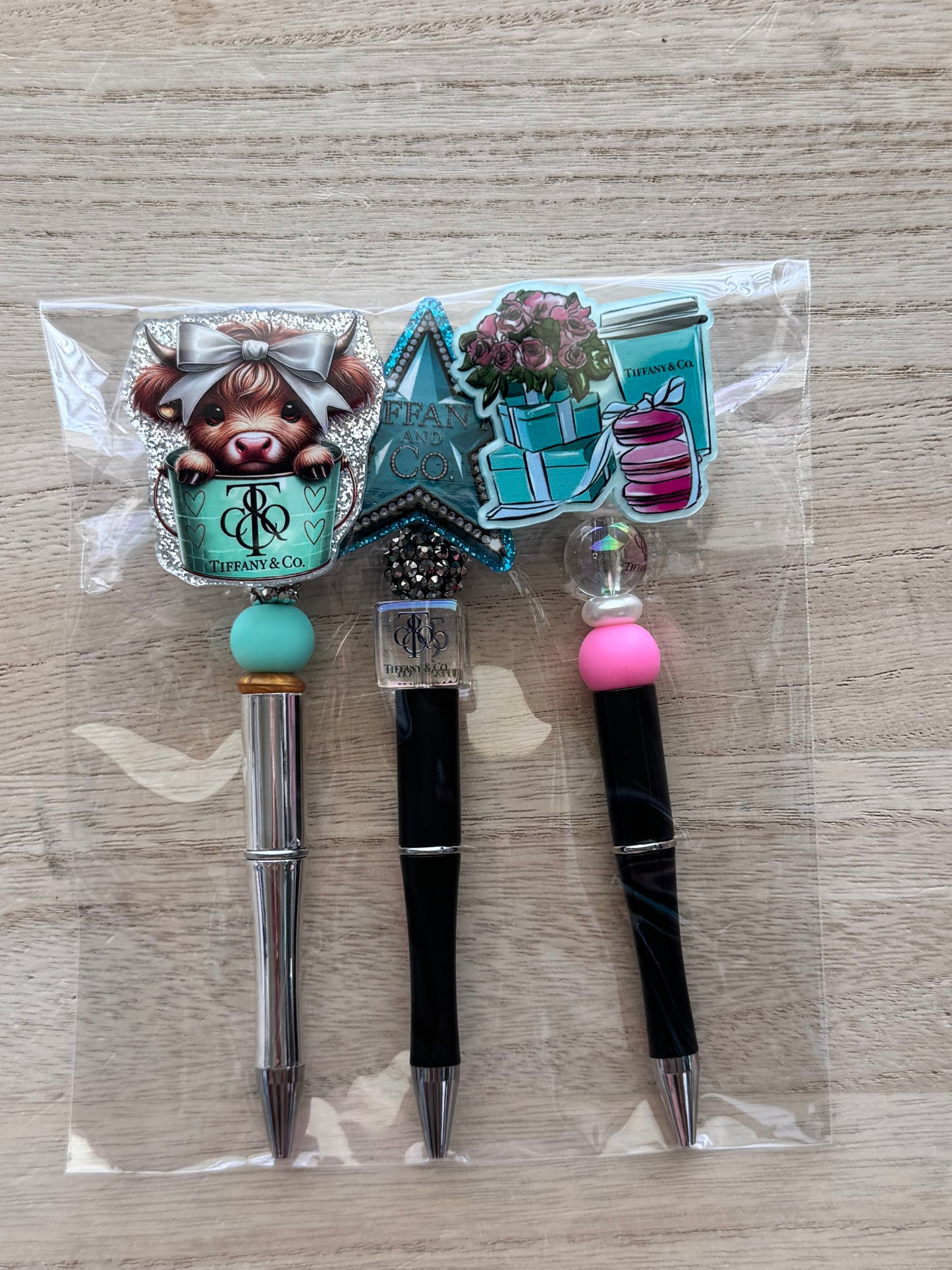 Acrylic Beaded Pen Set (Pack of 3)