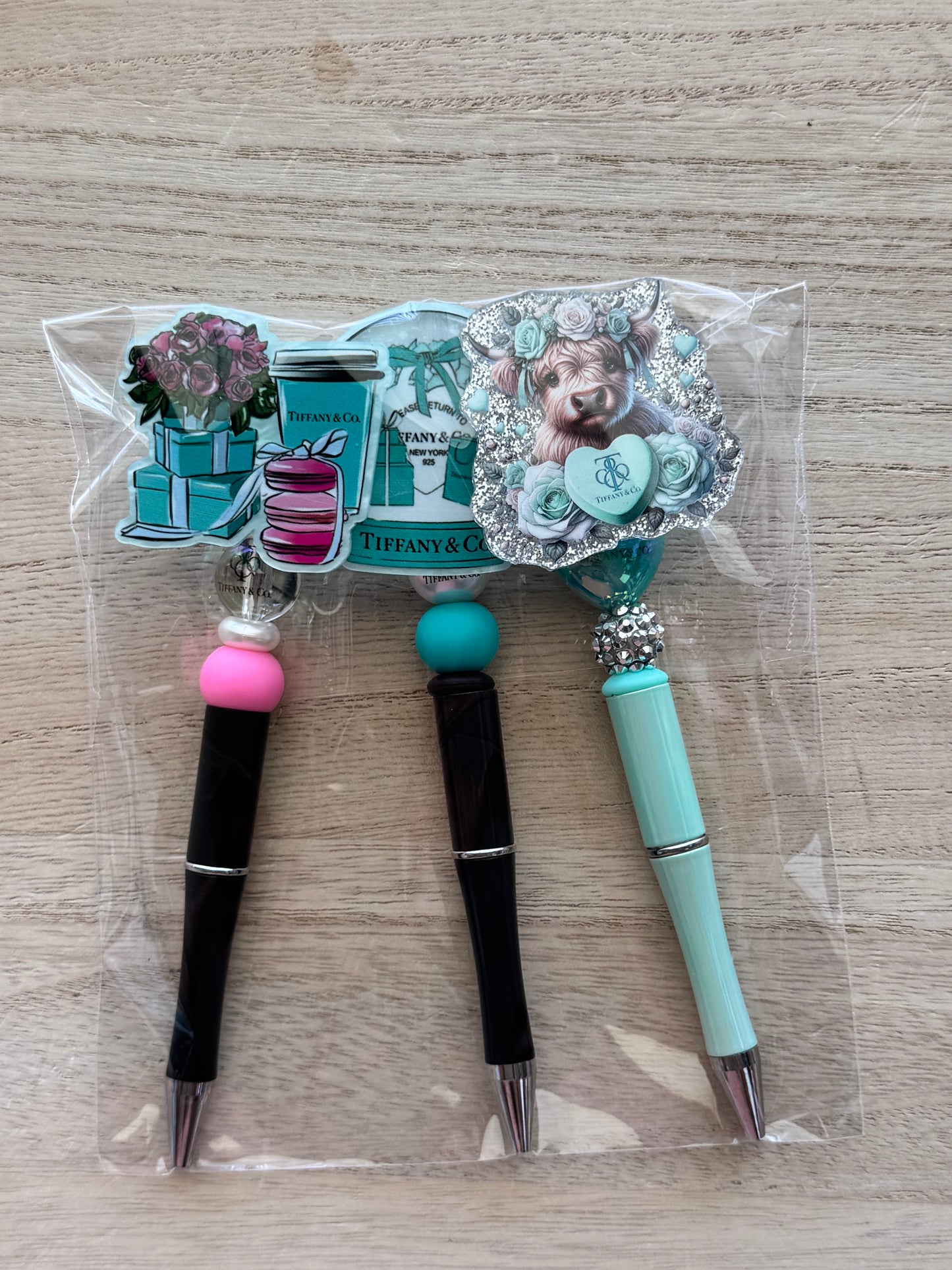 Acrylic Beaded Pen Set (Pack of 3)