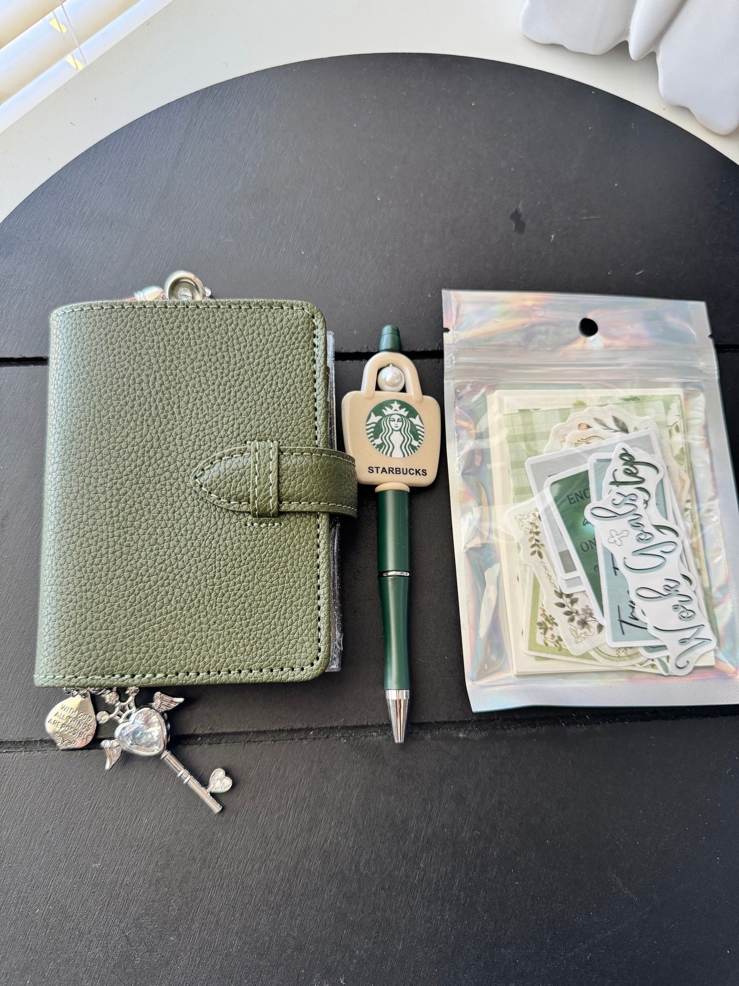 Green Wallet Journal Gift Set