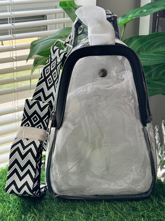 Clear Stadium Crossbody Sling Bag | Stadium Approved | Football & Concert Bag