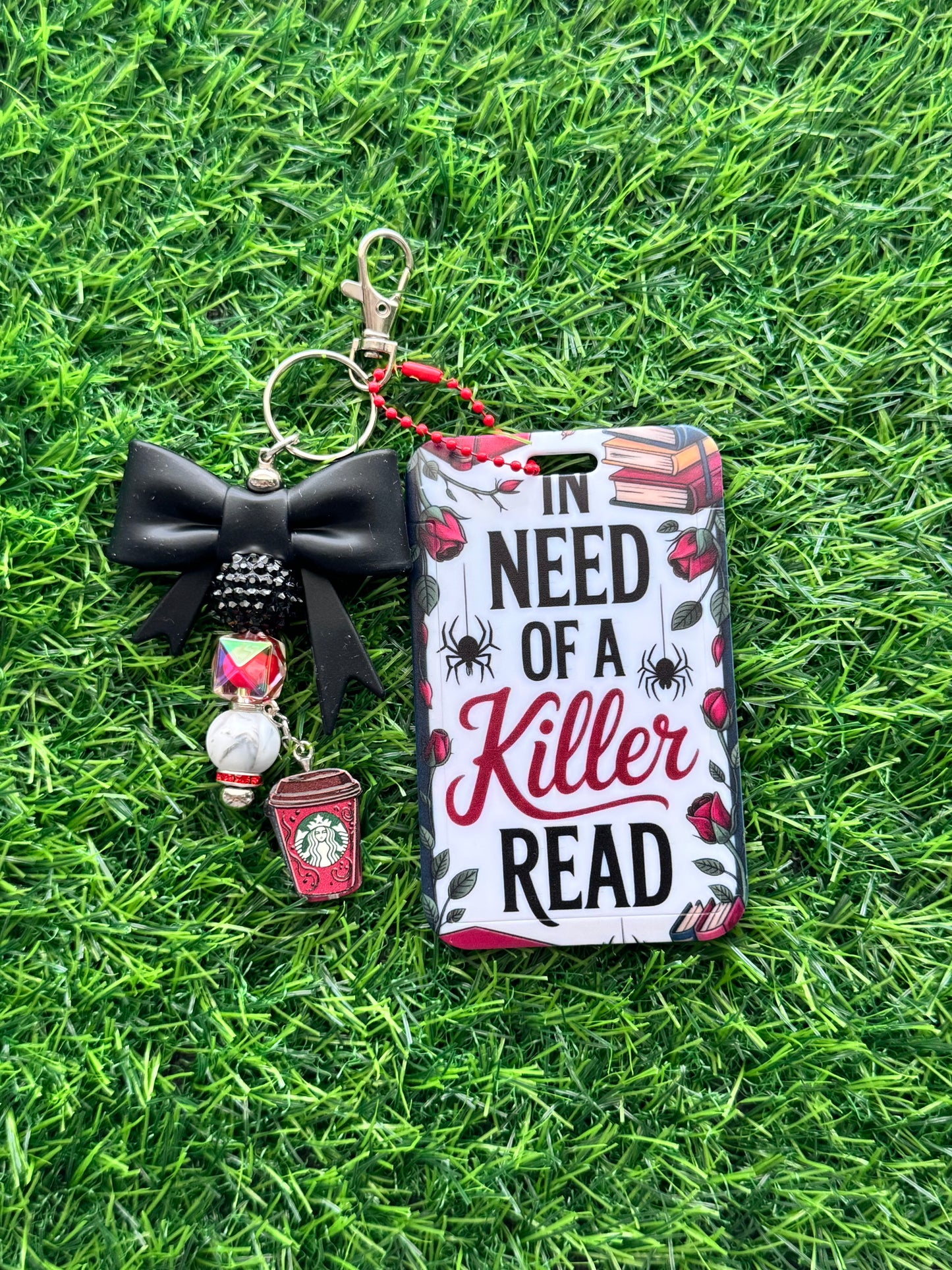 Faith-Inspired Badge Buddy with Beaded Bow Charm