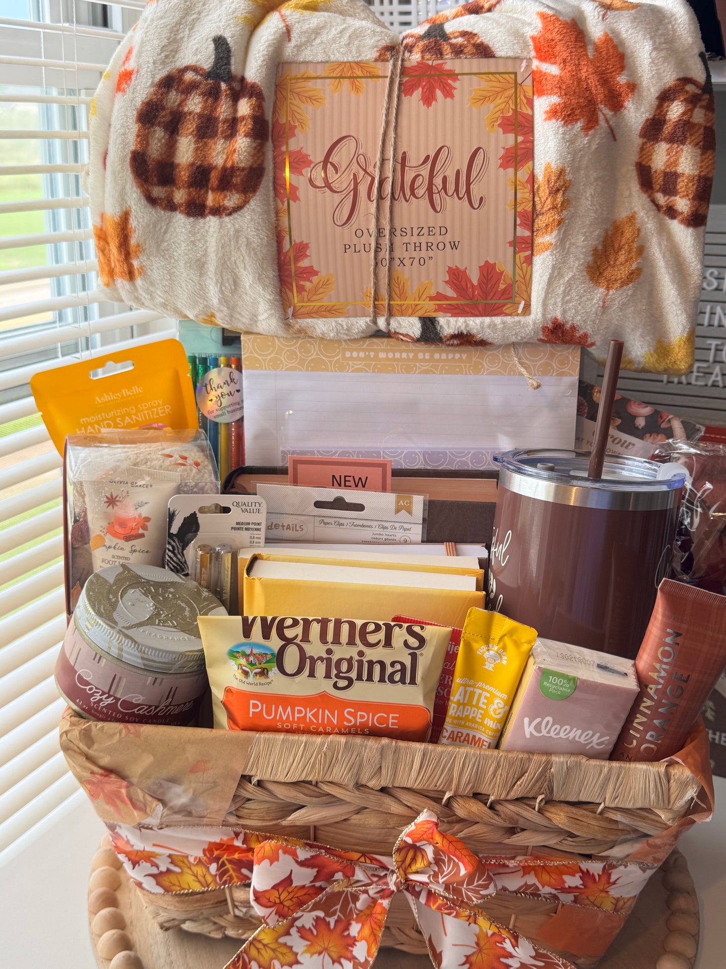🍂 Grateful, Thankful & Blessed — Fall Bible & Self-Care Basket