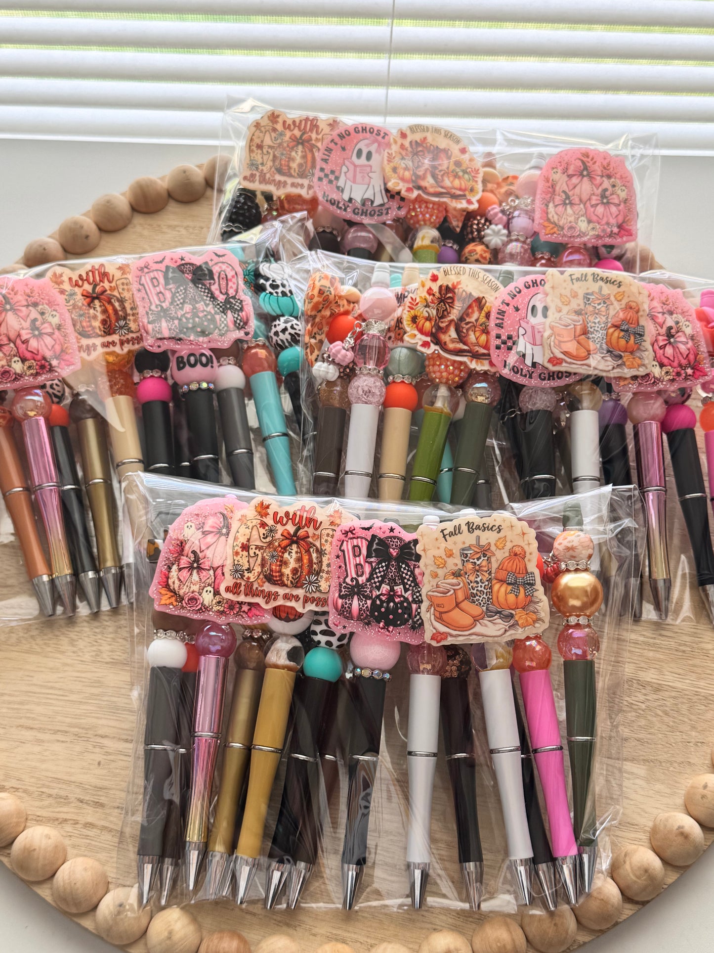 🍂 Fall Beaded Pen Bundle – 15 Pens
