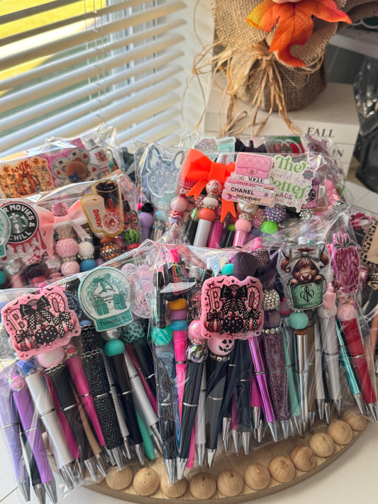 Beaded Pen Clearance Bundle | 28–30 Assorted Pens