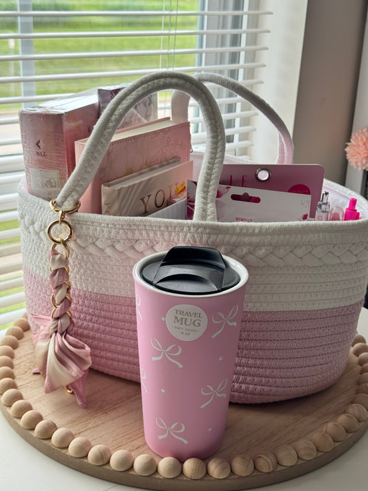 “In My Bible Bag Era” – Pink Devotional Bible Bundle 💕☕👜