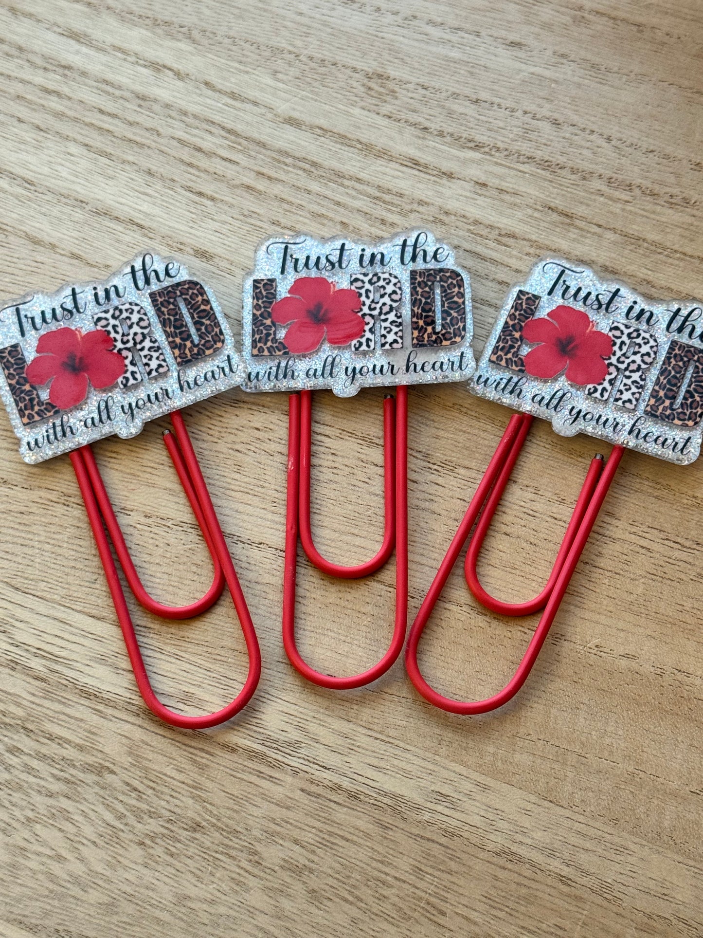 Acrylic Jumbo Paper Clip Bookmarks